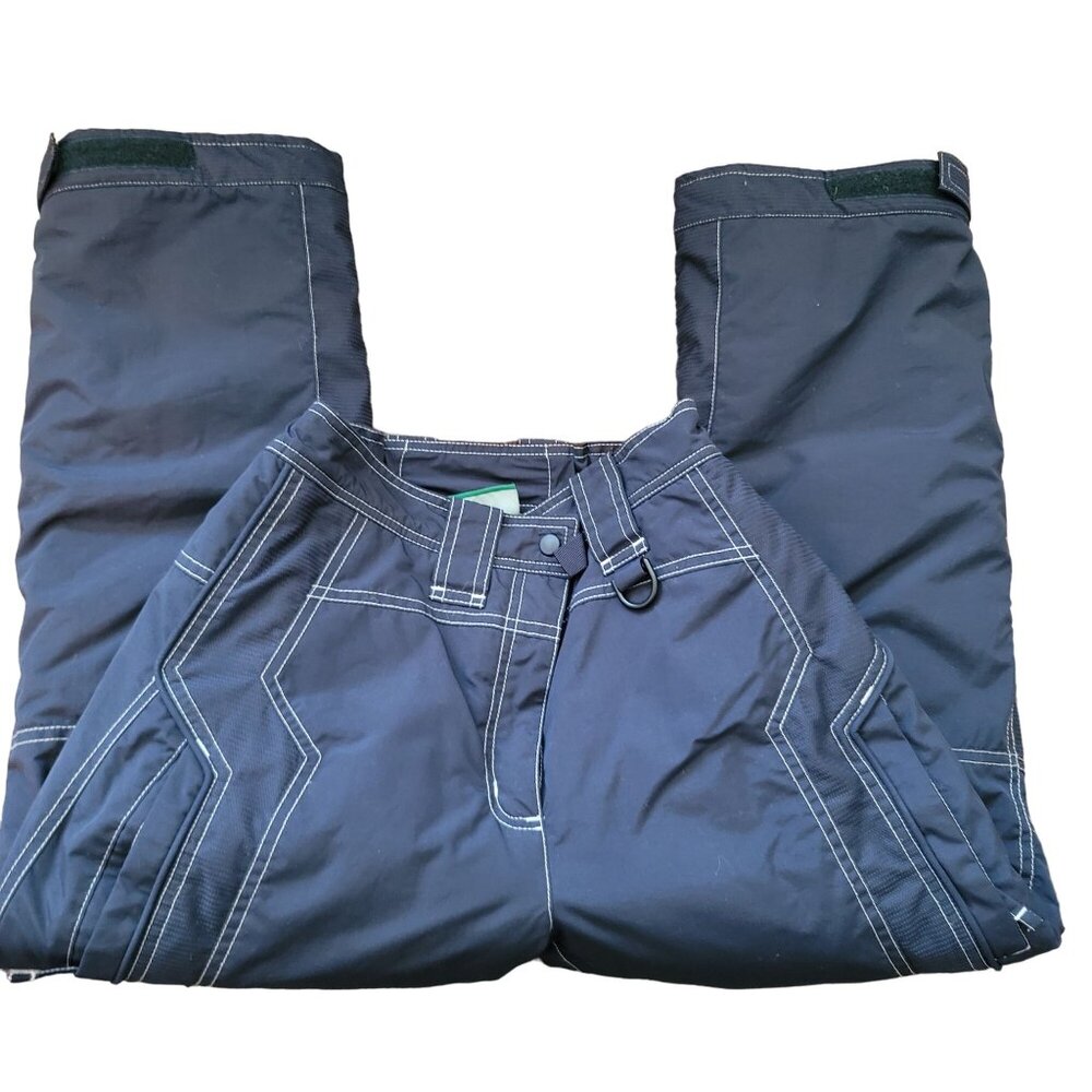 L.L. Bean Kids' Snow Pants Size 12 Waterproof Nylon Insulated Navy Blue JJ3579